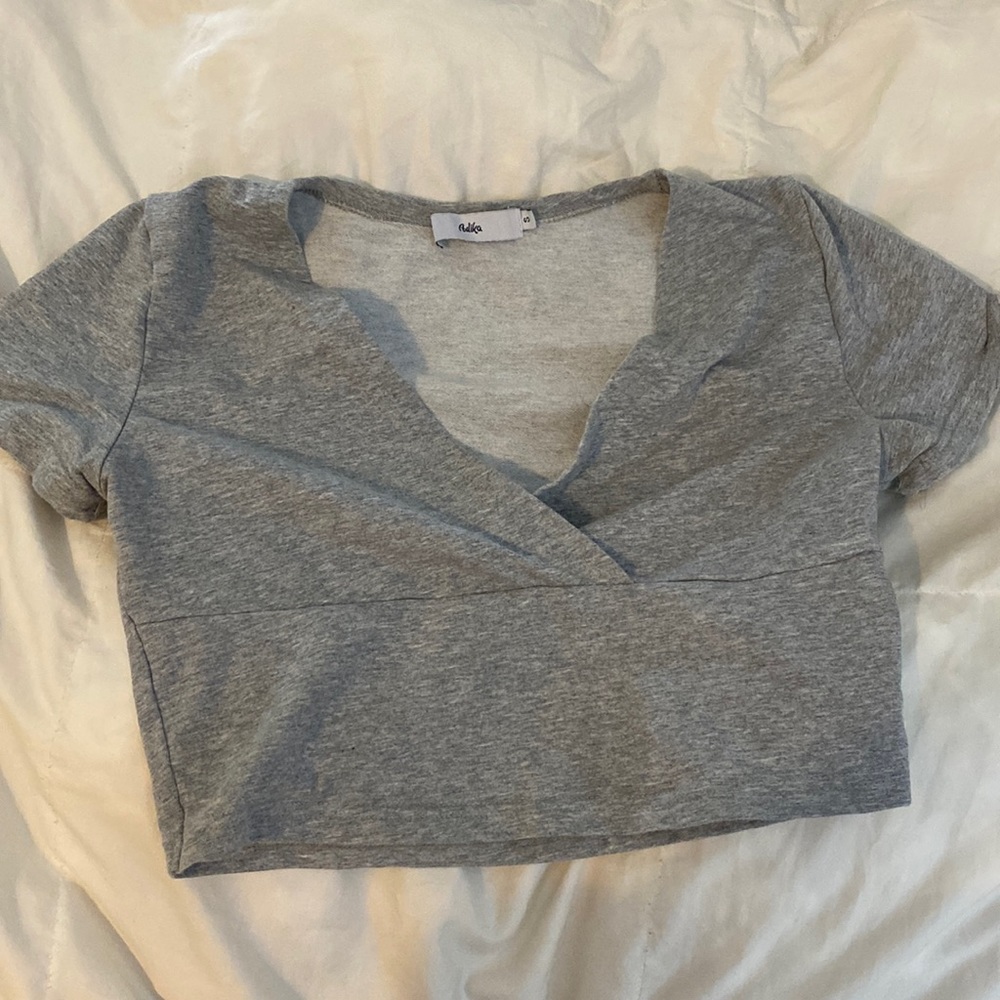 Gray Adika crop top in size small